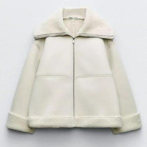 ZARA SCUBA EFFECT DOUBLE FACED JACKET